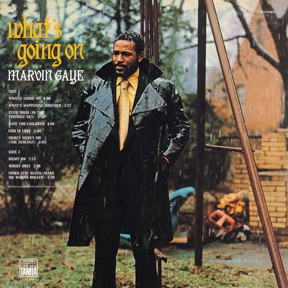 the back cover of marvin gaye's 1971 album, what's going on