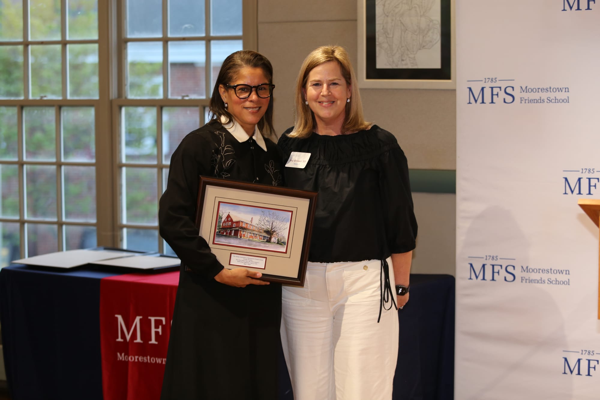 Ruth Geyer Jurgenson receiving the Alice Stokes Paul 1901 Merit Award. Photo courtesy of MFS.