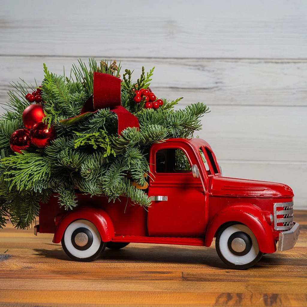 Christmas Vintage Truck as seen on Lynch Creek Farm