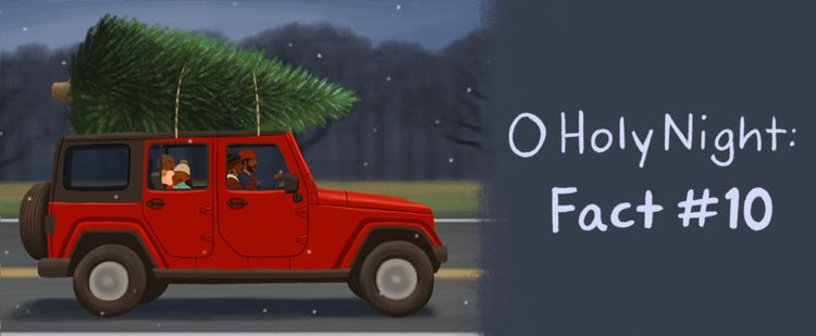 Fact #10 about O Holy Night: A Modern Christmas Carol, written and illustrated by Alleanna Harris and published by Bloomsbury Books.