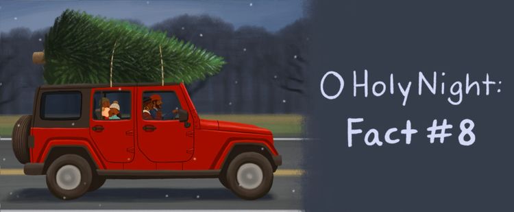 Fact #8 about O Holy Night: A Modern Christmas Carol, written and illustrated by Alleanna Harris and published by Bloomsbury Books.