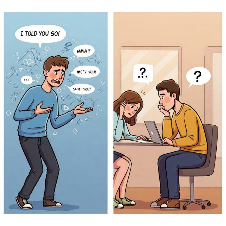 "I Told You So" Doesn't Help: Why Questions Beat Unsolicited Advice