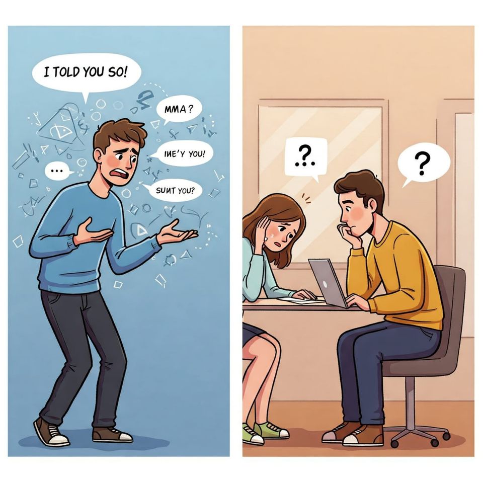 "I Told You So" Doesn't Help: Why Questions Beat Unsolicited Advice
