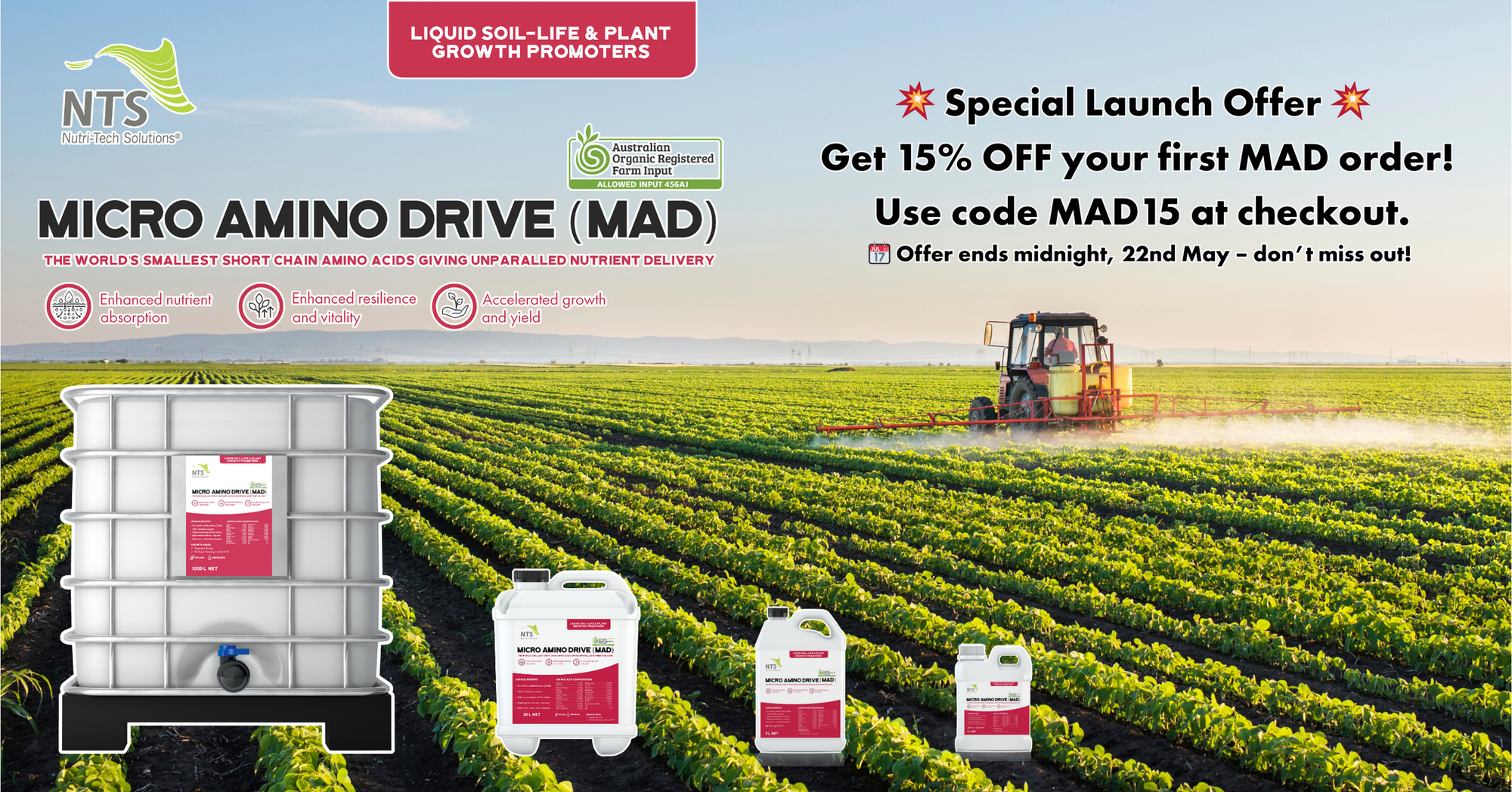🚀 Introducing Micro Amino Drive (MAD) – A Game-Changer in Crop Nutrition! 🌱