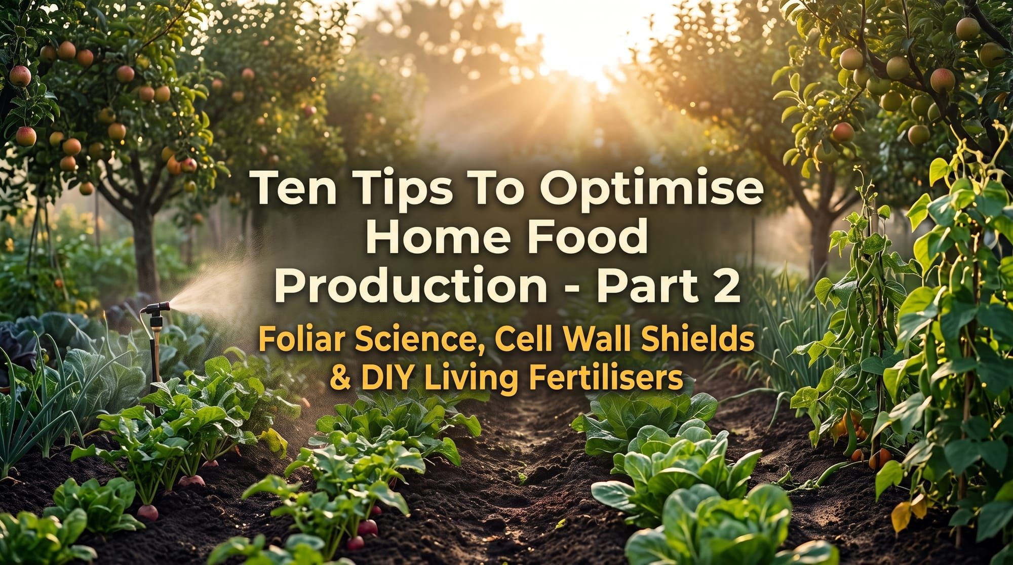Ten Tips To Optimise Home Food Production - Part 2: Foliar Science, Cell Wall Shields & DIY Living Fertilisers🌱