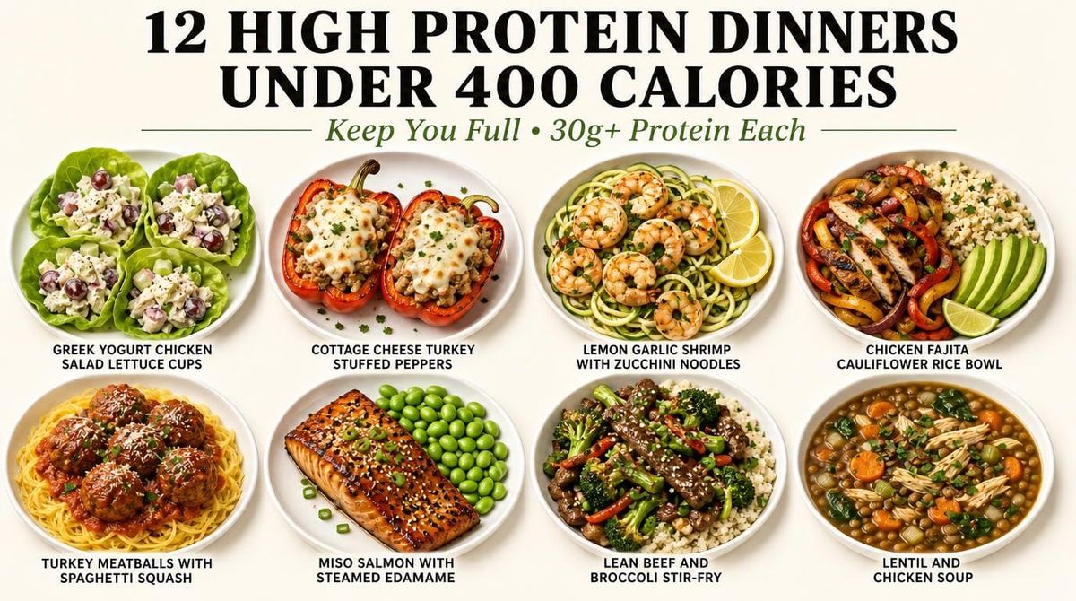 12 High-Protein Dinners Under 400 Calories That Keep You Full: Easy, Delicious Meals You'll Actually Crave