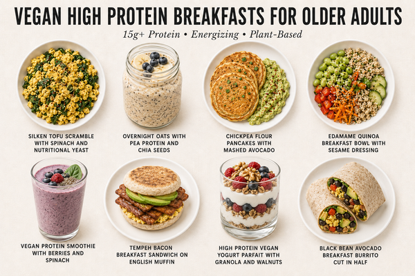 20 Vegan High Protein Breakfast Ideas for Older Adults That Keep You Energized All Morning (15g+ Each)