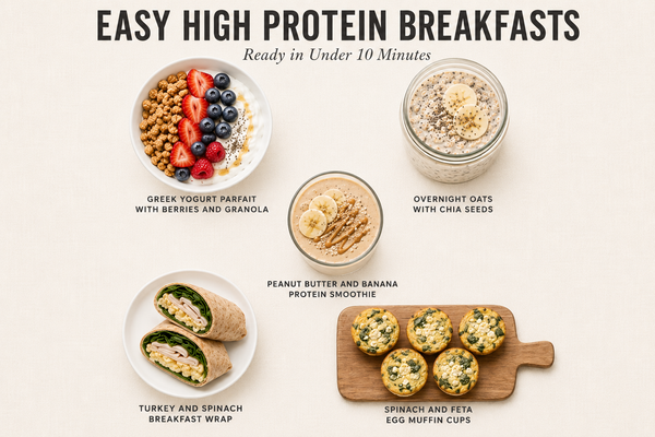 Easy High Protein Breakfasts for Busy Mornings That Take Less Than 10 Minutes (25g+ Protein)