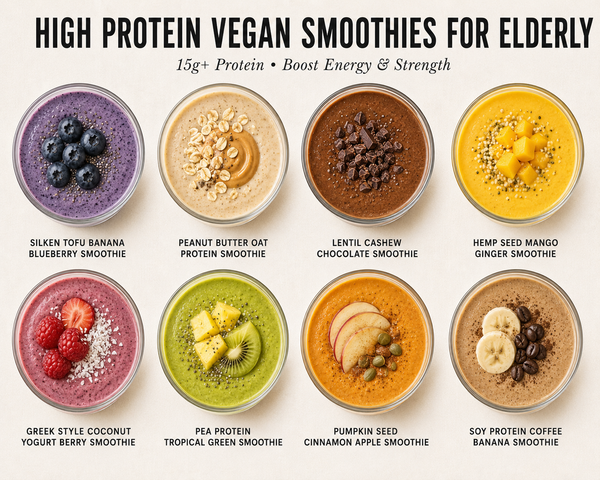 10 High Protein Vegan Smoothies for Elderly: Easy, Delicious Recipes to Boost Energy and Strength (15g+ Protein)