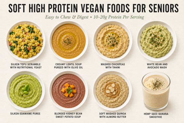 15 Soft High Protein Vegan Foods for Seniors with Chewing Problems: Easy, Gentle Options That Pack 10-20g Per Serving