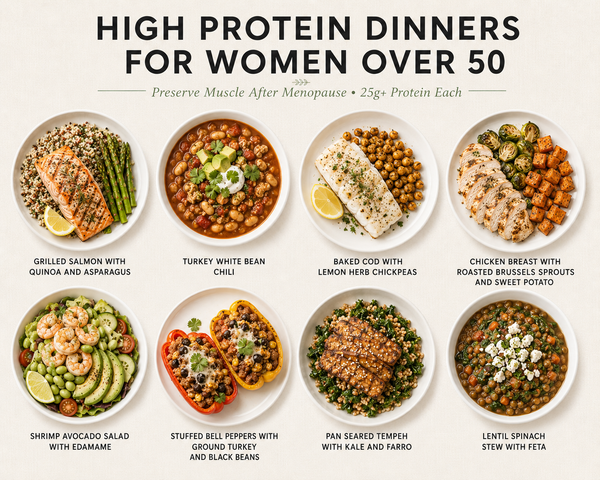 12 High Protein Dinners for Women Over 50 to Preserve Muscle After Menopause: Delicious Meals You'll Actually Crave (25g+ Protein Each)