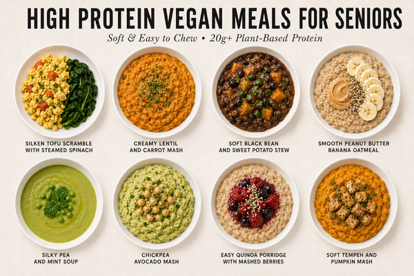 High Protein Vegan Meals for Elderly That Are Easy to Chew: Soft, Delicious Recipes Packed with 20g+ Plant-Based Protein