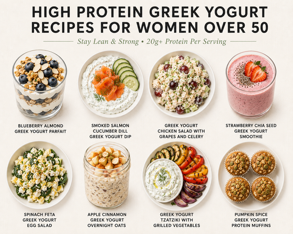 10 High Protein Greek Yogurt Recipes for Women Over 50 to Stay Lean and Strong: Delicious Ways to Build Muscle and Boost Energy (20g+ Protein Per Serving)