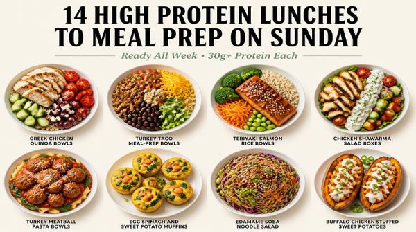 14 High-Protein Lunches You Can Meal Prep on Sunday: Easy, Delicious, and 30g+ Protein Each
