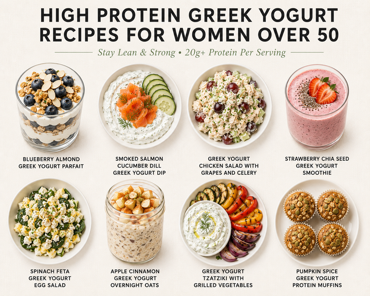 10 High Protein Greek Yogurt Recipes for Women Over 50 to Stay Lean and Strong: Delicious Ways to Build Muscle and Boost Energy (20g+ Protein Per Serving)