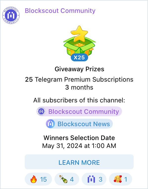 Telegram premium giveaway