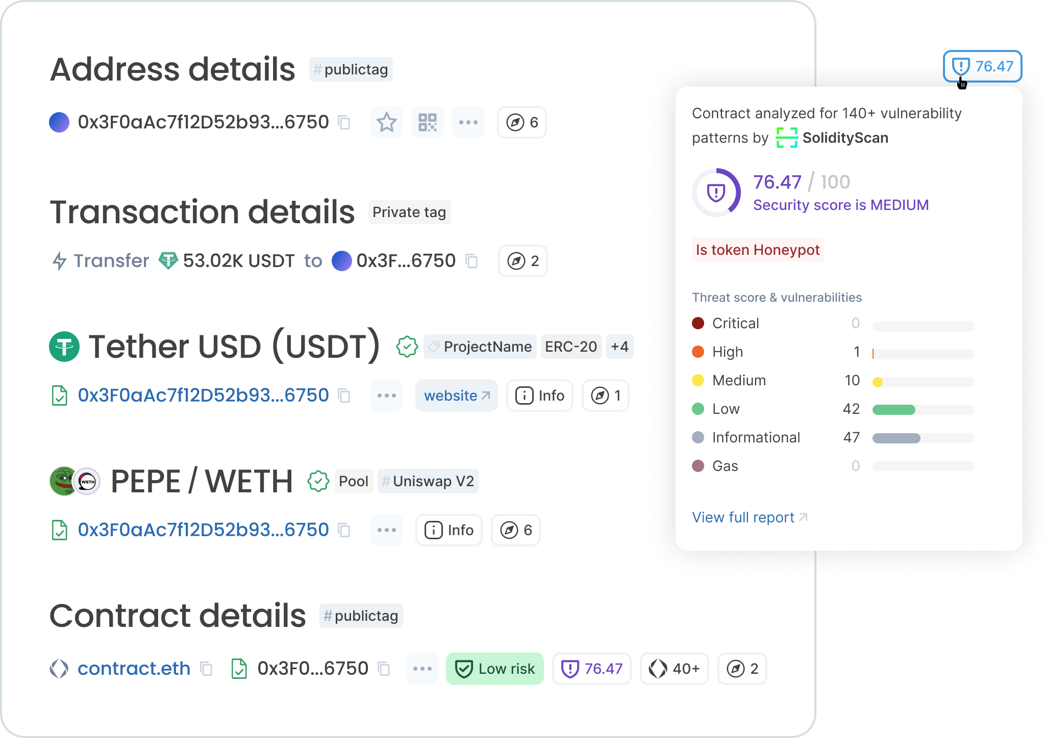 See prices, labels, contract types, token icons, and more. Everything is designed to help you identify what’s relevant fast.