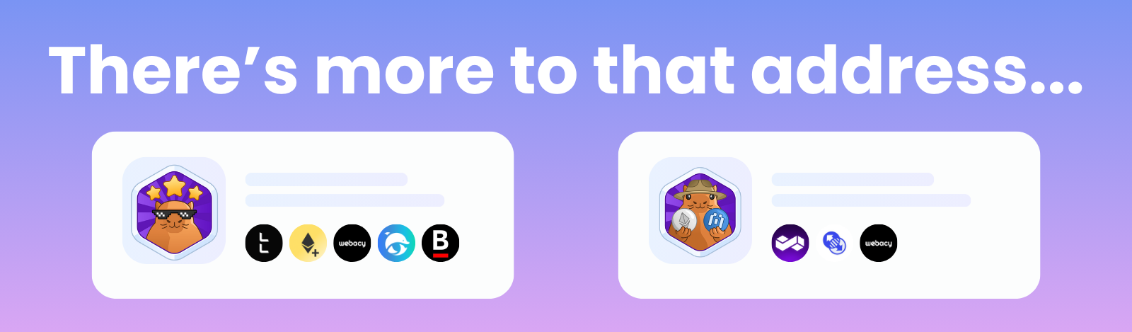 widgets onchain profile footprint EOA token contract pages social graph block explorer