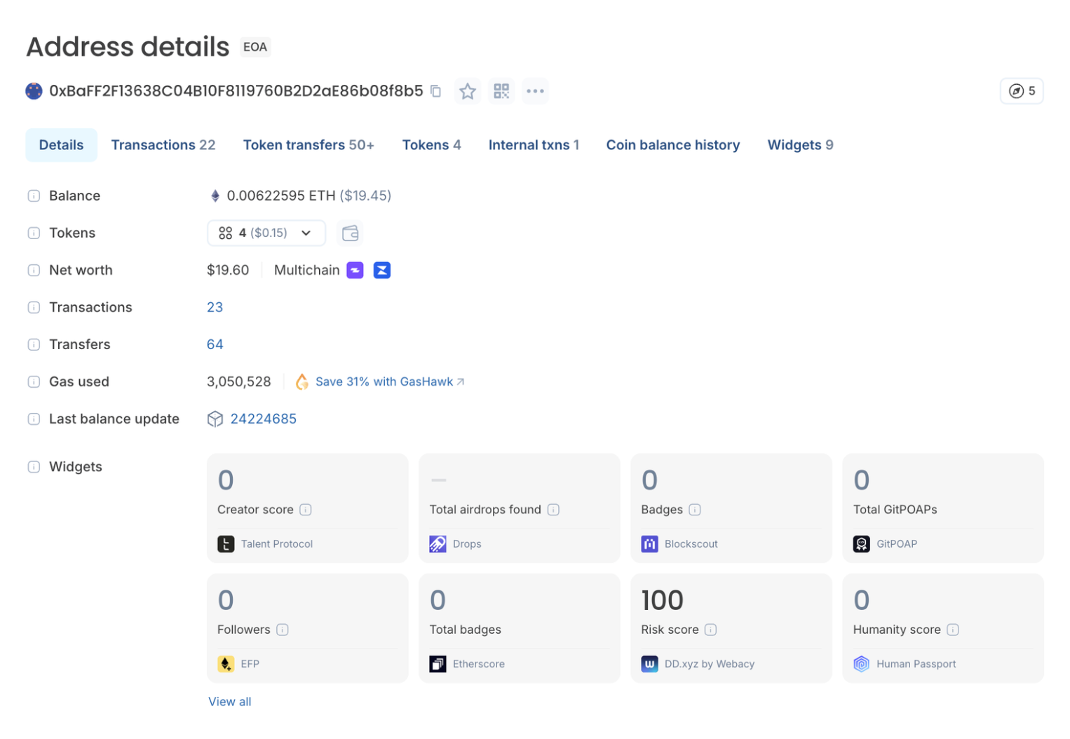 50M USDT address poisoning EOA scam wallet risk score