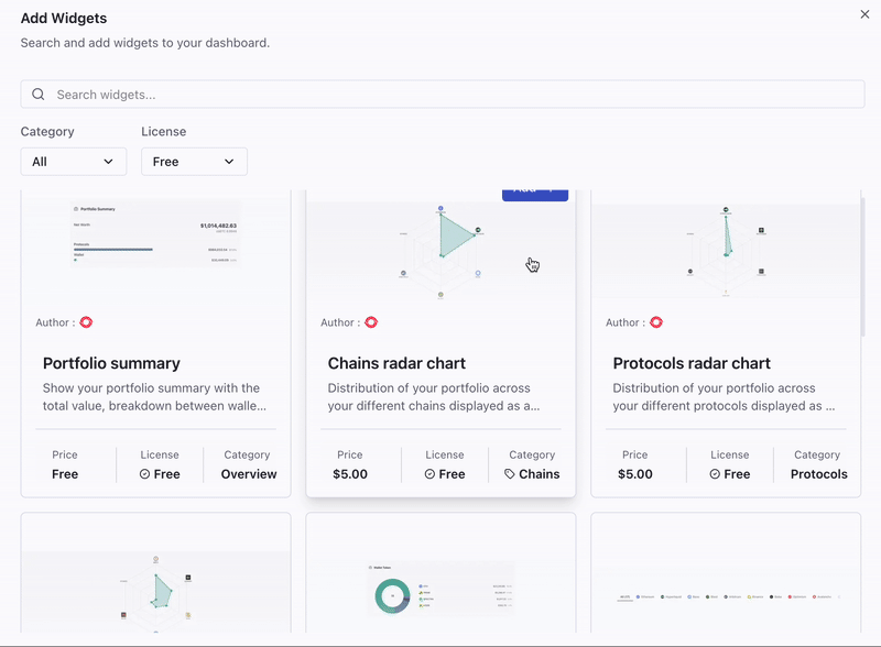 octav data widgets block explorer EOA analysis