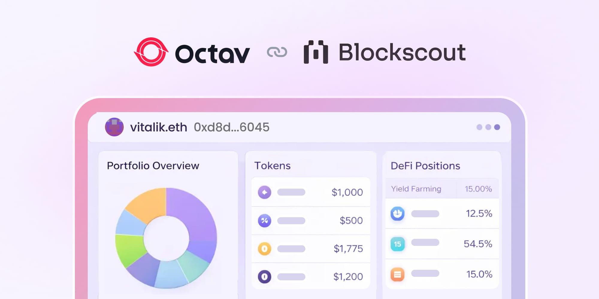 Octav portfolio analysis EOA block explorer blockscout
