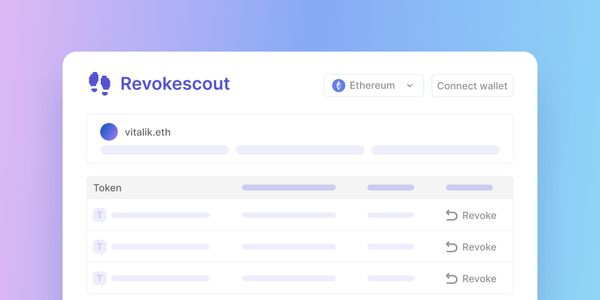 Revokescout dashboard displaying active token approvals, wallet balance,