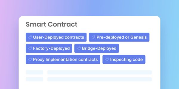 Smart contract analysis tools showing deployment, proxy, and factory patterns on Blockscout
