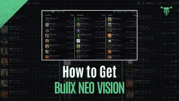 graphic for "How to Get NEO Vision On BullX" with a screenshot of BullX NEO vision feature