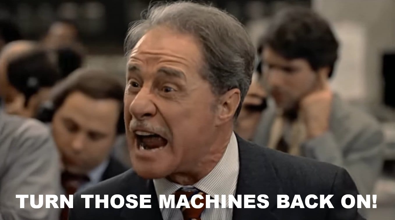 machines back on