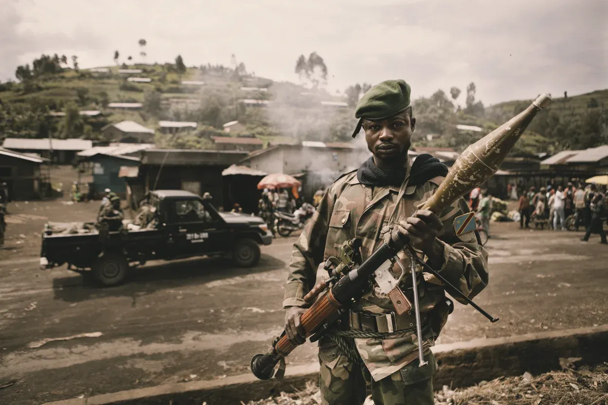 FARDC soldier in Kibumba, eastern Congo (DRC). Photo: Sylvain Liechti 