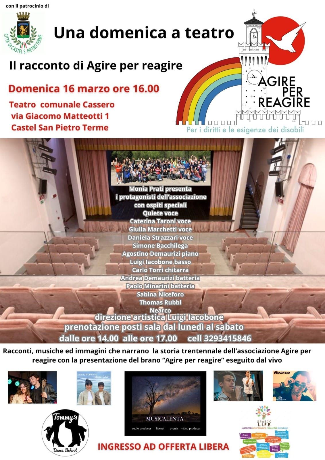 DOMENICA 16/3 ORE 17  Agire per reagire presenta - Una domenica a teatro