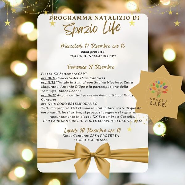 PROGRAMMA Natalizio di SPAZIO L.I.F.E.