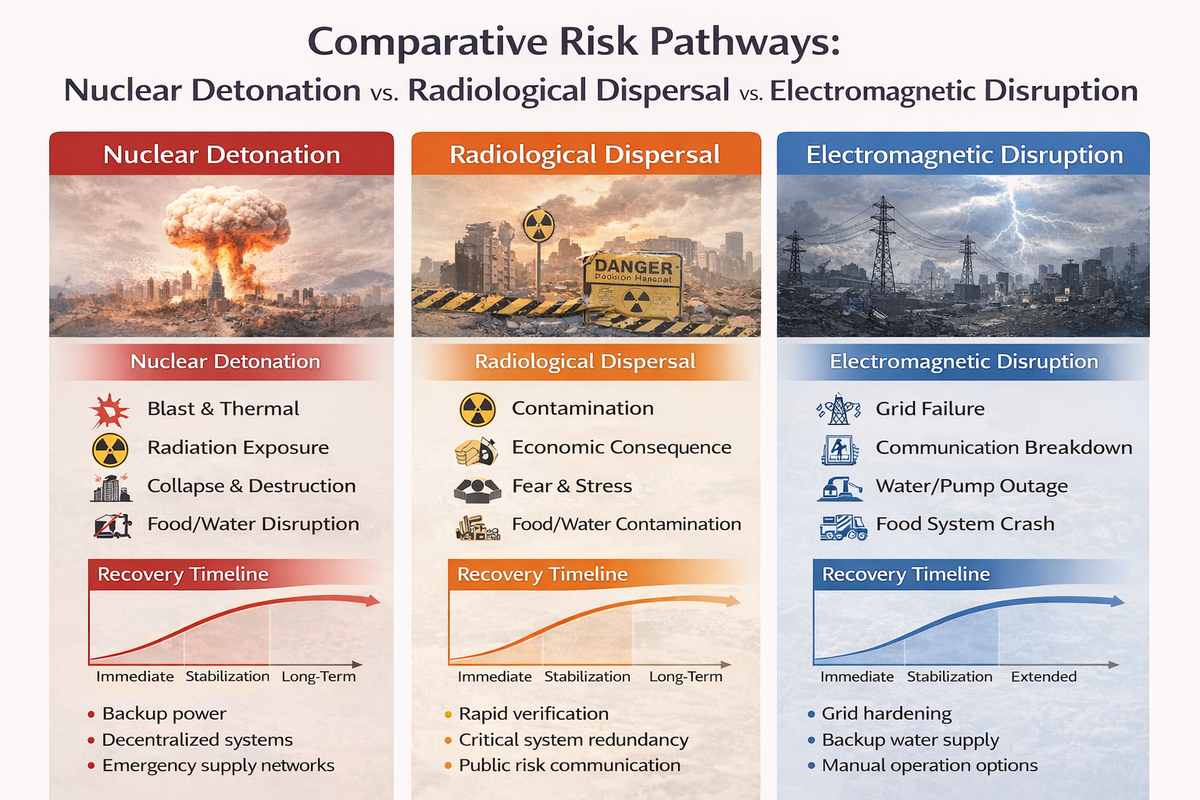 Nuclear Deterrence Failure in Complex Systems: Comparative Consequence Pathways and Resilience Across Scenarios