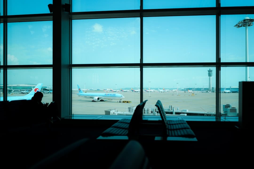 an airport with many windows
