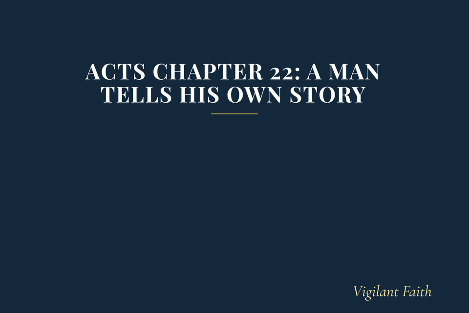 Acts Chapter 22: A Man Tells His Own Story
