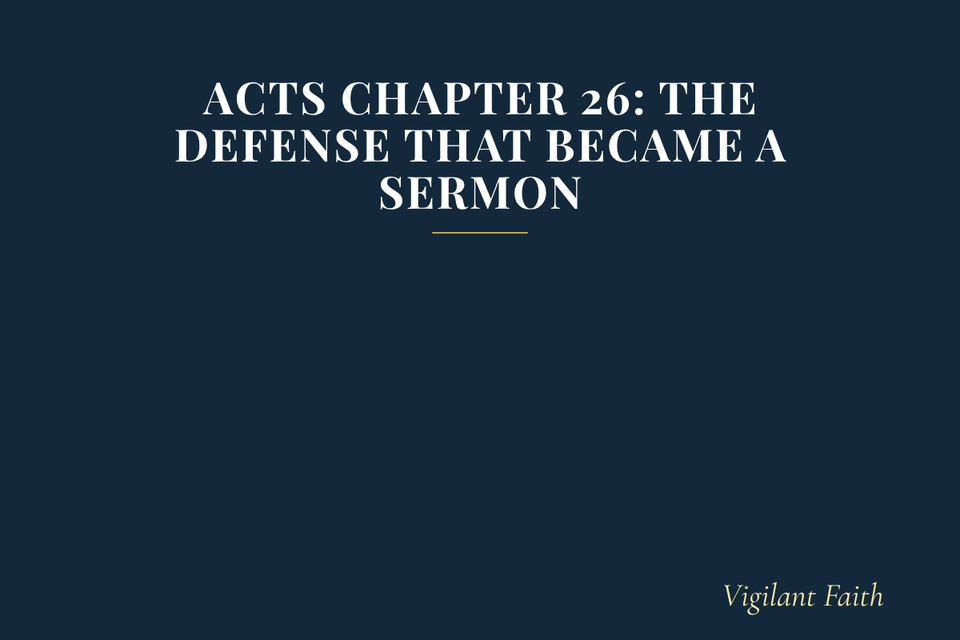 Acts Chapter 26: The Defense That Became a Sermon