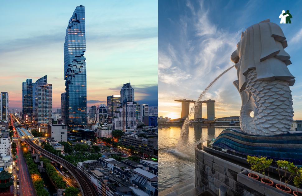 Bangkok to Singapore without Boarding a Plane. Three Countries Included.