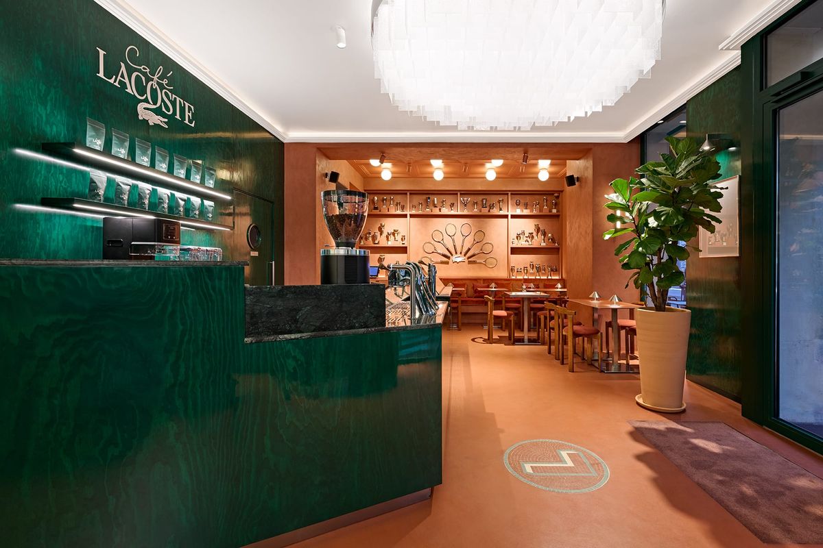 Cafe Lacoste interior in Paris