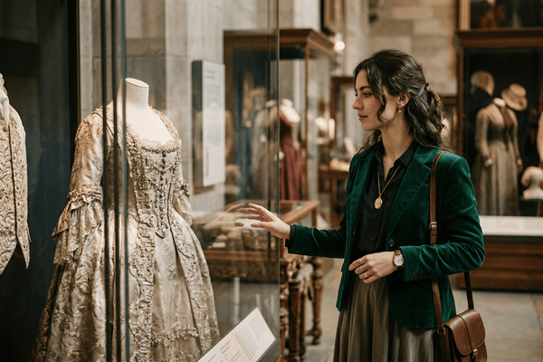 Müzede sergilenen tarihi kadın ve erkek modası örnekleri