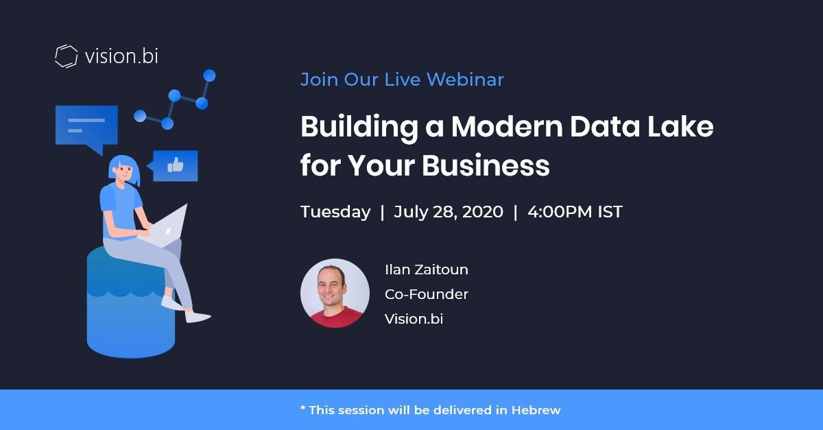 Webinar להקמת Data Lake  ב 28 ליולי, 16:00