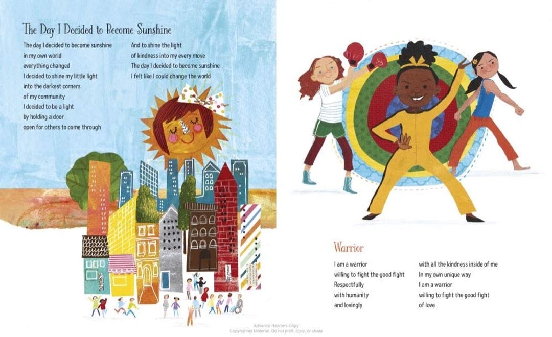 Picture books can be poems too! In Just Like Me by Vanessa Brantley-Newton, each page is its own poem, each tied to the central theme of the book.