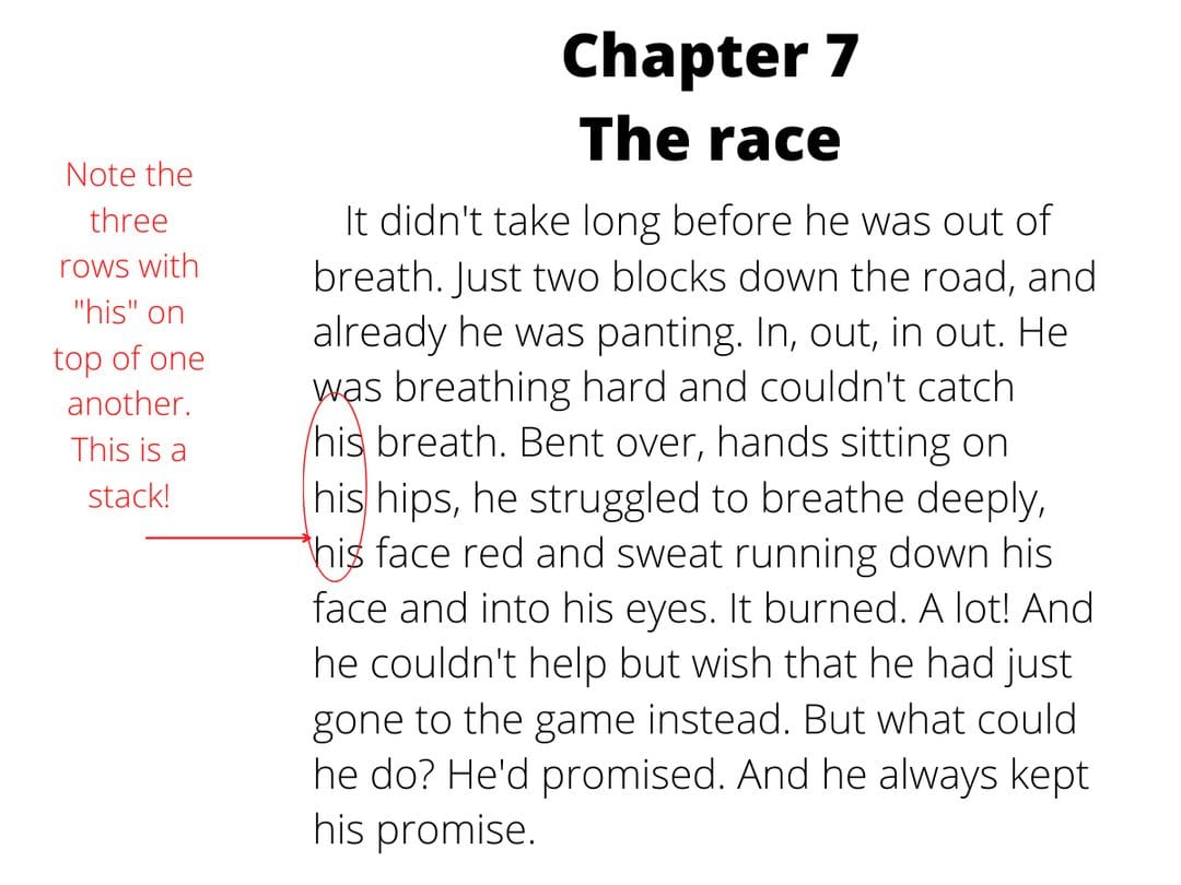 Word Stack | Proofreading Word Stack Example