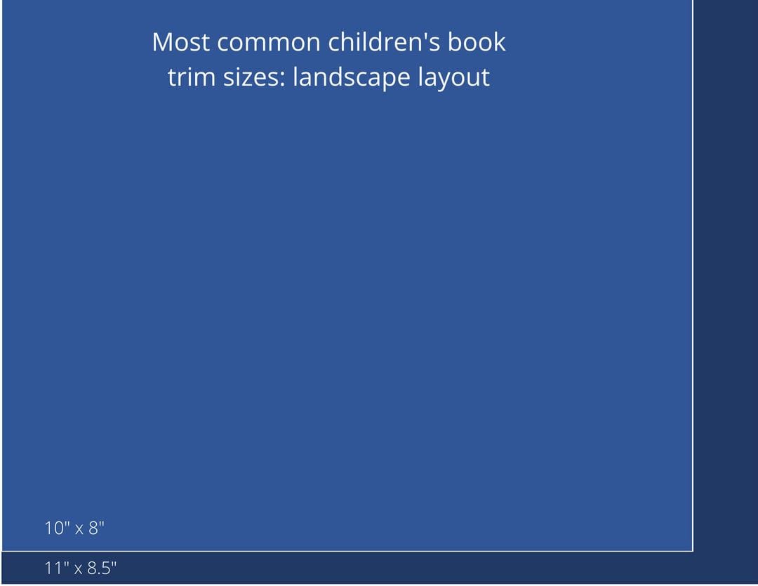 Children's Book Sizes | Standard Picture Book Sizes | Landscape Children's Book Size