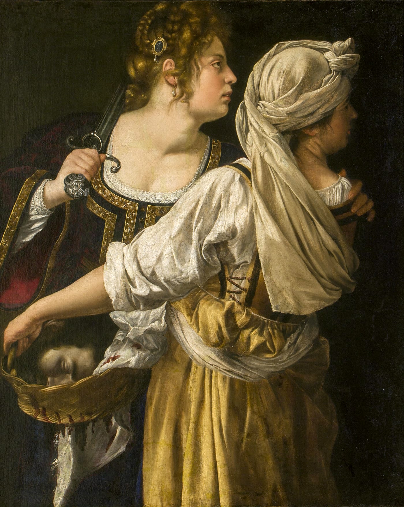 Judith and her maidservant by Artemisia Gentileschi depicting divine feminine courage intelligence and solidarity.
