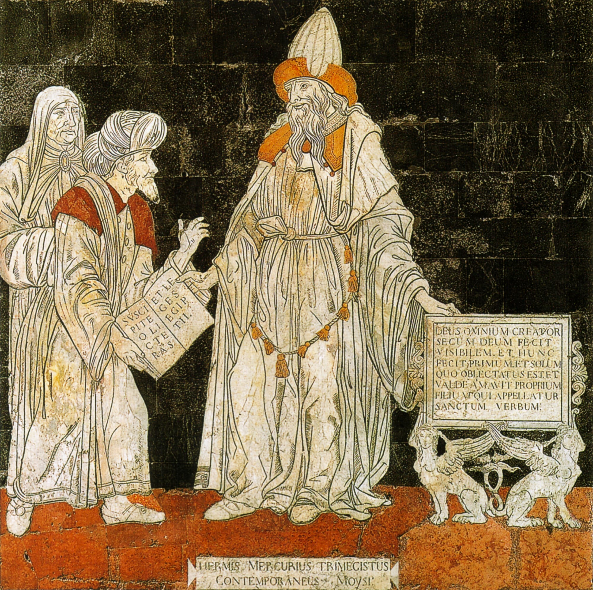 Hermes Trismegistus depicted in a Renaissance mosaic at Siena Cathedral