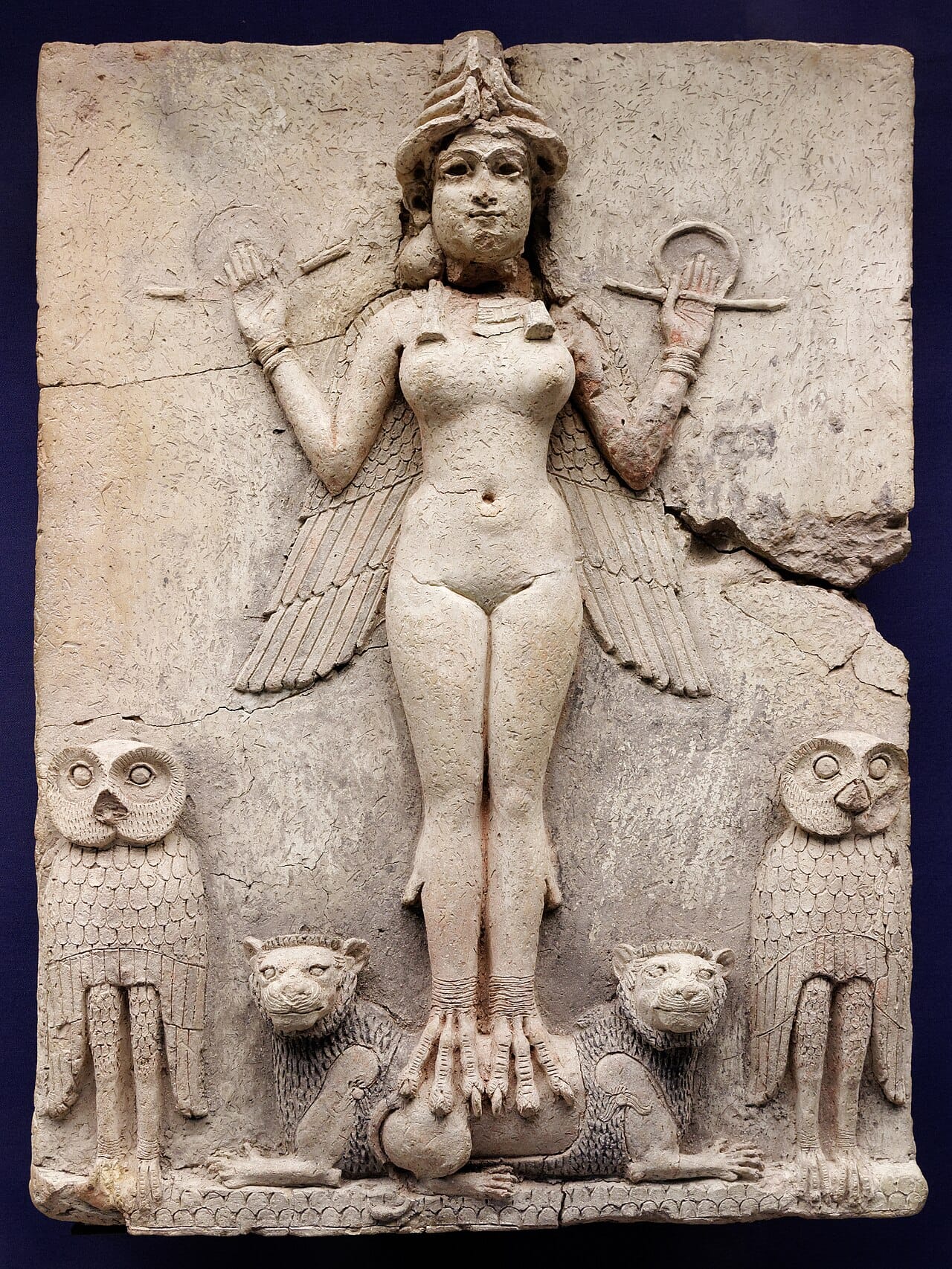 Ishtar Inanna goddess relief symbolizing divine feminine power, fertility, sexuality, and sovereignty.