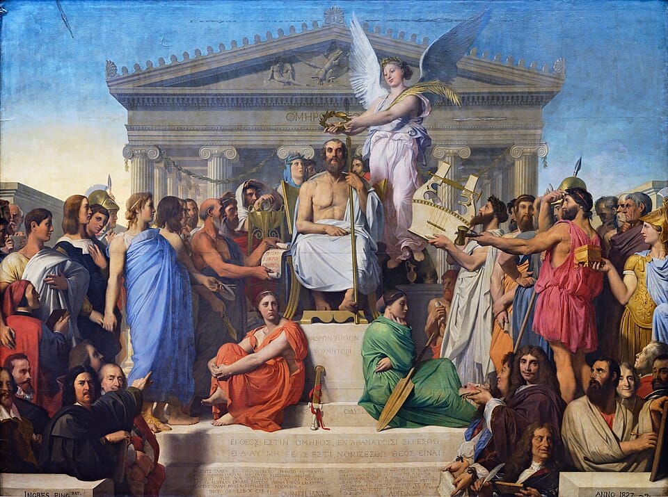 The Apotheosis of Homer by Ingres, image of identity ascending into ordered potential and deliberate creation