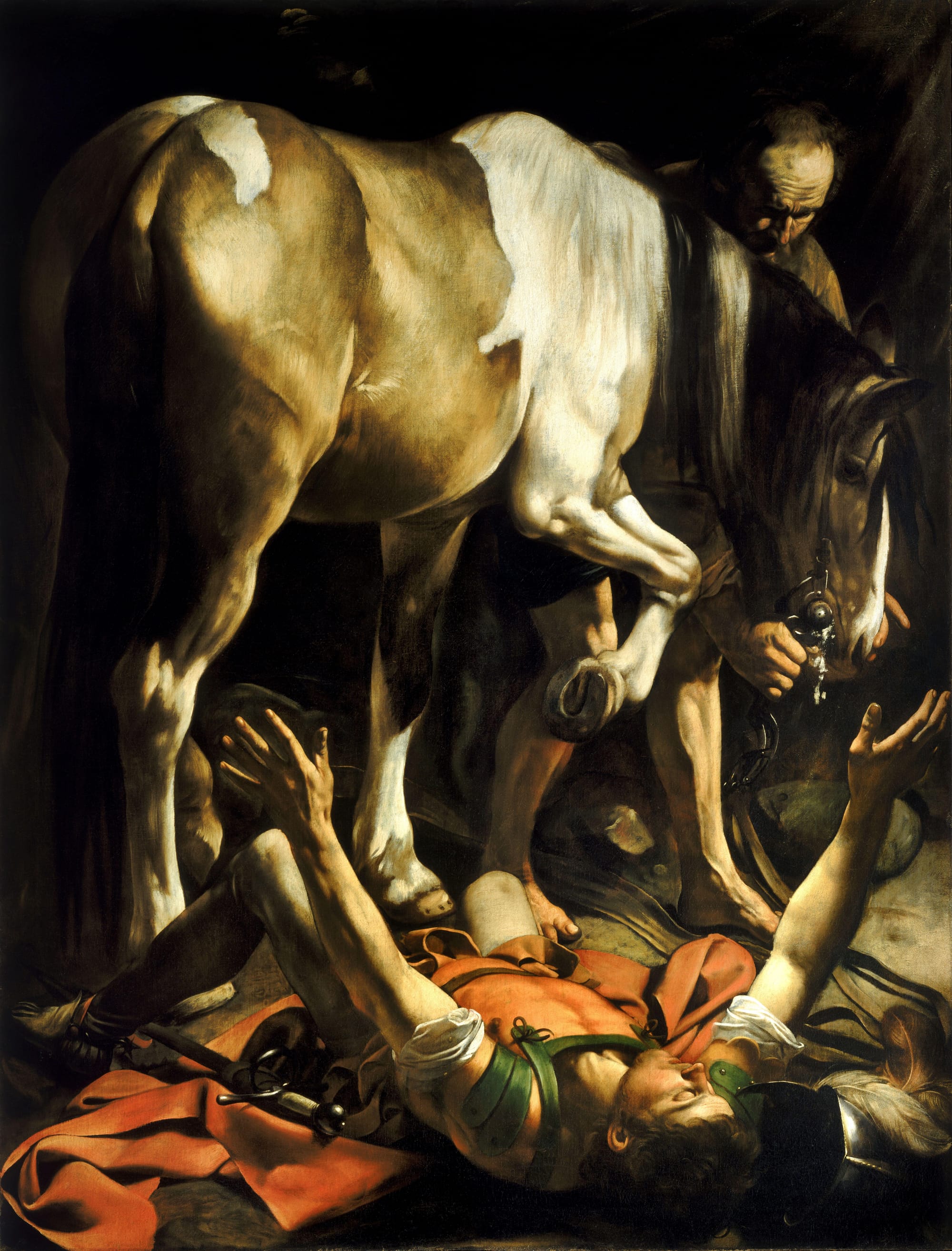 The Conversion of Saint Paul by Caravaggio illustrating a sudden spiritual awakening and dramatic transformation of identity