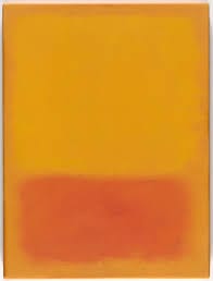 Mark Rothko, Untitled (1968), an abstract color field composition in yellow and orange expressing atmosphere and presence rather than form.