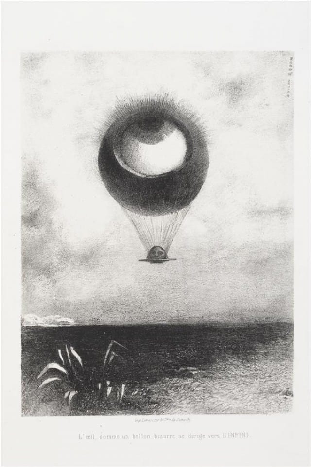 Odilon Redon The Eye Like a Strange Balloon subconscious manifestation symbolism.